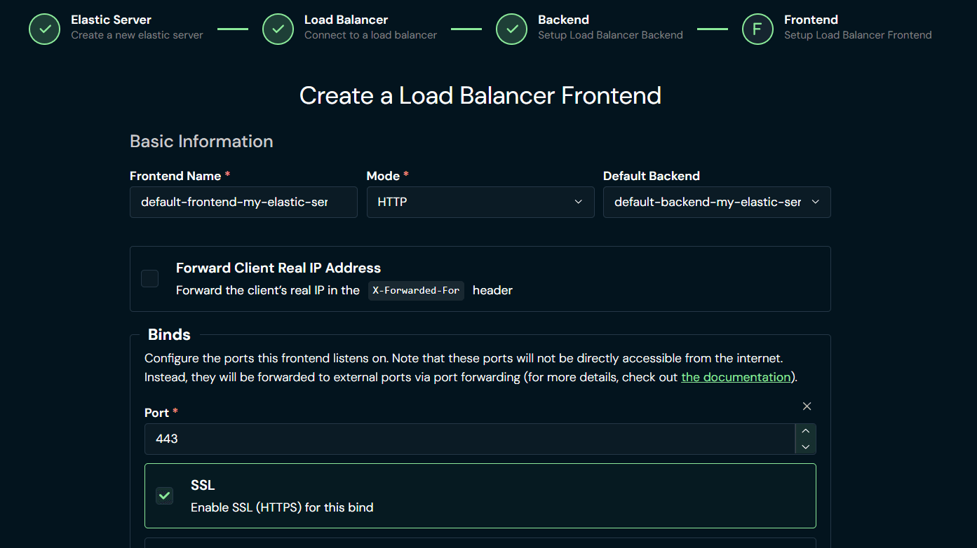 Wizard create frontend